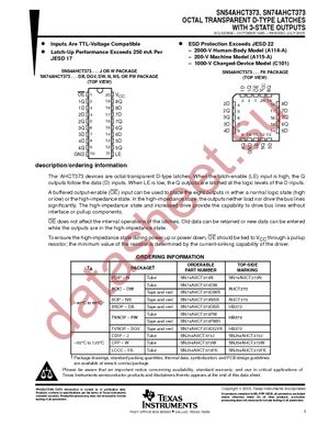 SN74AHCT373DWRG4 datasheet  